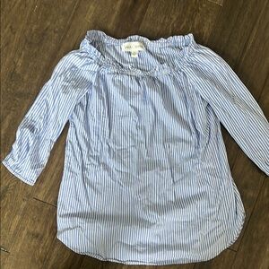Sara Campbell size small Blue Striped Women's Top